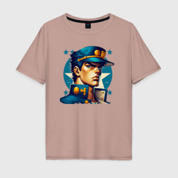 Jojo - Jotaro Kujo ai art – Мужская футболка хлопок Oversize с принтом купить со скидкой в -16%