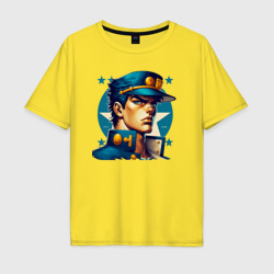 Мужская футболка хлопок Oversize Jojo - Jotaro Kujo ai art