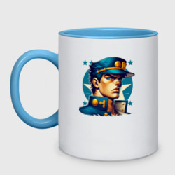 Кружка двухцветная Jojo - Jotaro Kujo ai art