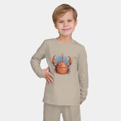 Детская пижама с лонгсливом хлопок Речной рак или морской краб с пузырьками - фото 2