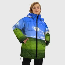 Женская зимняя куртка Oversize Знакомый пейзаж безмятежности - фото 2