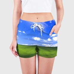 Женские шорты 3D Знакомый пейзаж безмятежности - фото 2