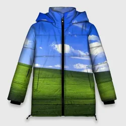 Женская зимняя куртка Oversize Знакомый пейзаж безмятежности