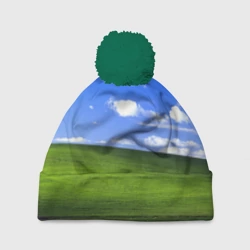 Шапка 3D c помпоном Знакомый пейзаж безмятежности