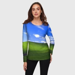 Женский лонгслив 3D Знакомый пейзаж безмятежности - фото 2