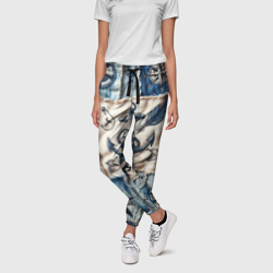 Женские брюки 3D Пэчворк с якорем - джинсовка моряка  - фото 2