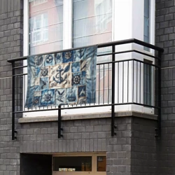 Флаг-баннер Пэчворк с якорем - джинсовка моряка  - фото 2