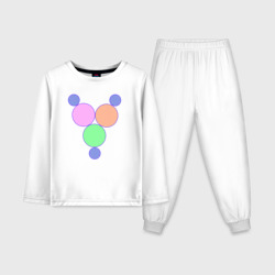 Окружности матрешки – Детская пижама с лонгсливом хлопок с принтом купить