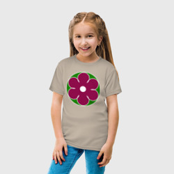 Детская футболка хлопок Бордовый цветок в круге - фото 2