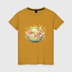 Женская футболка хлопок Милый салат