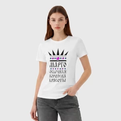 Женская футболка хлопок Марго - обычная королева красоты - фото 2