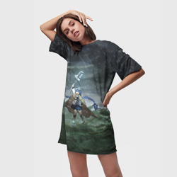 Платье-футболка 3D Реинкарнация Безработного Roxy - фото 2