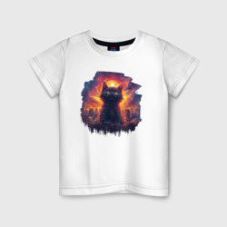 Котёнокзилла – Детская футболка хлопок с принтом купить со скидкой в -20%