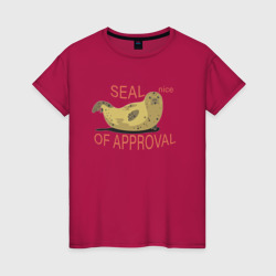  Морской котик выражает одобрение – Женская футболка хлопок с принтом купить