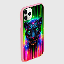 Чехол для iPhone 11 Pro Max матовый Неоновая цифровая пантера - фото 2