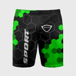 Мужские шорты спортивные Genesis green sport hexagon