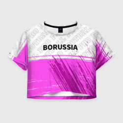 Женская футболка Crop-top 3D Borussia pro football посередине