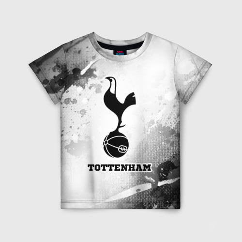 Детская футболка с принтом Tottenham sport на светлом фоне, вид спереди №1