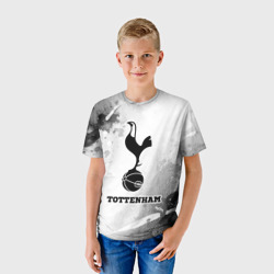 Футболка с принтом Tottenham sport на светлом фоне для ребенка, вид на модели спереди №2. Цвет основы: белый