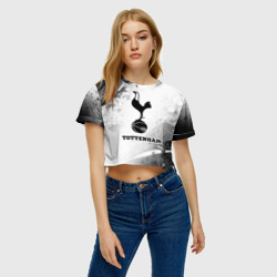 Женская футболка Crop-top 3D Tottenham sport на светлом фоне - фото 2