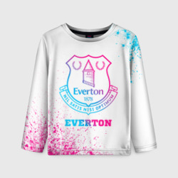 Детский лонгслив 3D Everton neon gradient style
