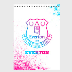 Скетчбук Everton neon gradient style