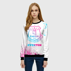 Женский свитшот 3D Everton neon gradient style - фото 2