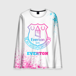Мужской лонгслив 3D Everton neon gradient style