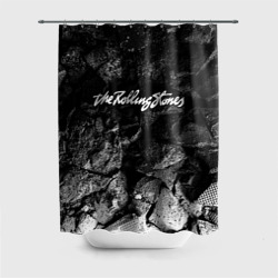 Штора 3D для ванной Rolling Stones black graphite