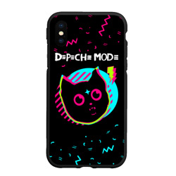 Чехол для iPhone XS Max матовый Depeche Mode - rock star cat