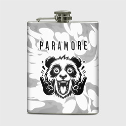 Фляга Paramore рок панда на светлом фоне