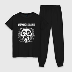 Женская пижама хлопок Breaking Benjamin rock panda