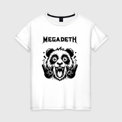 Женская футболка хлопок Megadeth - rock panda