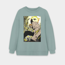 Женский свитшот oversize без начеса хлопок Семь смертных грехов Эсканор