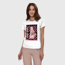 Женская пижама с белой футболкой хлопок Франкс Зеро Ту - фото 2