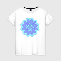 Сиреневая мандала цветок – Женская футболка хлопок с принтом купить со скидкой в -20%