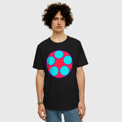 Мужская футболка хлопок Oversize Круги в большом круге - фото 2