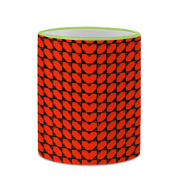 Кружка с полной запечаткой Красные лепестки шестиугольники - фото 2