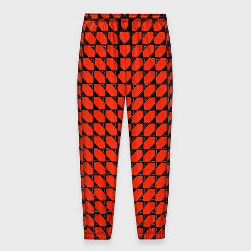 Мужские брюки 3D Красные лепестки шестиугольники, цвет 3D печать