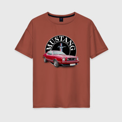 Женская футболка хлопок Oversize Форд Мустанг 1974 года