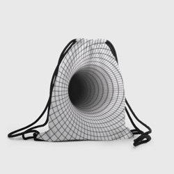 Червоточина - черная сетка на белом – Рюкзак-мешок 3D с принтом купить со скидкой в -25%