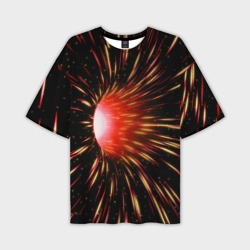Червоточина - огненные лучи – Мужская футболка oversize 3D с принтом купить со скидкой в -50%