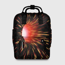 Червоточина - огненные лучи – Женский рюкзак 3D с принтом купить