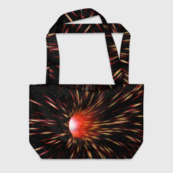 Червоточина - огненные лучи – Пляжная сумка 3D с принтом купить