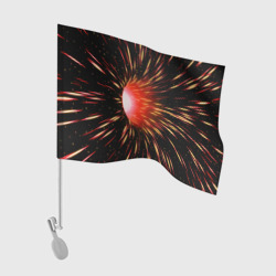 Червоточина - огненные лучи – Флаг для автомобиля с принтом купить