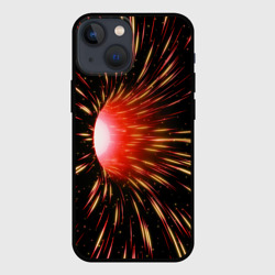 Червоточина - огненные лучи – Чехол для iPhone 13 mini с принтом купить