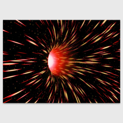 Червоточина - огненные лучи – Поздравительная открытка с принтом купить