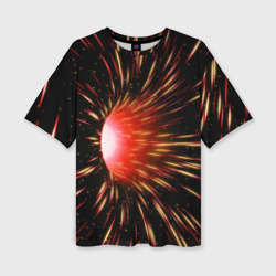 Червоточина - огненные лучи – Женская футболка oversize 3D с принтом купить со скидкой в -50%