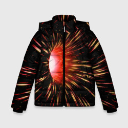 Червоточина - огненные лучи – Зимняя куртка для мальчиков 3D с принтом купить