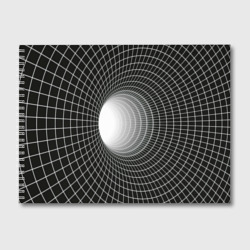 Червоточина - белая сетка на черном – Альбом для рисования с принтом купить со скидкой в -45%